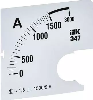 Шкала сменная IEK IPA10D-SC-1500 для амперметра Э47 1500/5А-1,5 72х72мм