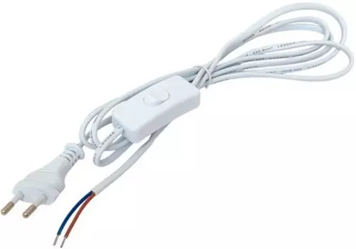 Шнур EKF ASB-610 для бра с выключателем.2 м 2*0,5 мм2
