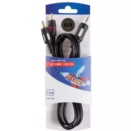 Шнур Rexant 06-3004 стерео шт. 3.5 мм - 2RCA 1.5М
