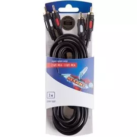 Шнур Rexant 06-3044 2RCA - 2RCA, 3м, GOLD