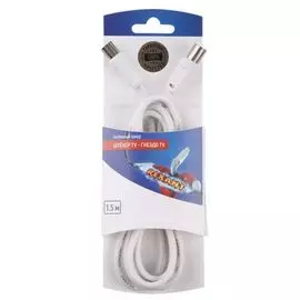 Шнур Rexant 06-3080 шт. TV - гн. TV 1.5М, белый