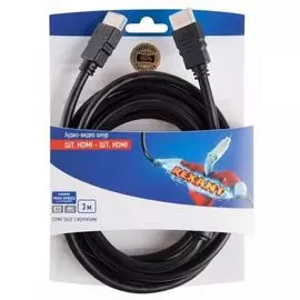 Шнур Rexant 06-3102 HDMI-HDMI, 3 м, Gold с ферритами