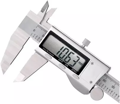Штангенциркуль Deli DL91150 электронный 150мм, метрическая/дюймовая конвертация, нержавеющая сталь, 3 кнопочное управление, светодиодный дисплей, 1,5В