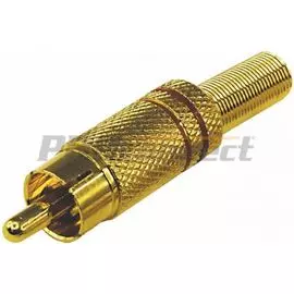 Штекер PROCONNECT 14-0405-1 RCA Металл пайка ZN Чёрные ( упак.100шт)