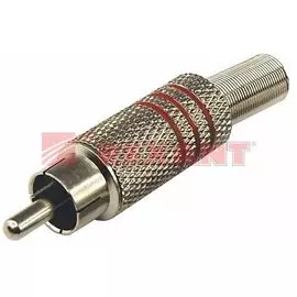 Штекер Rexant 14-0410 RCA Металл под винт Черные ( упак.100шт)
