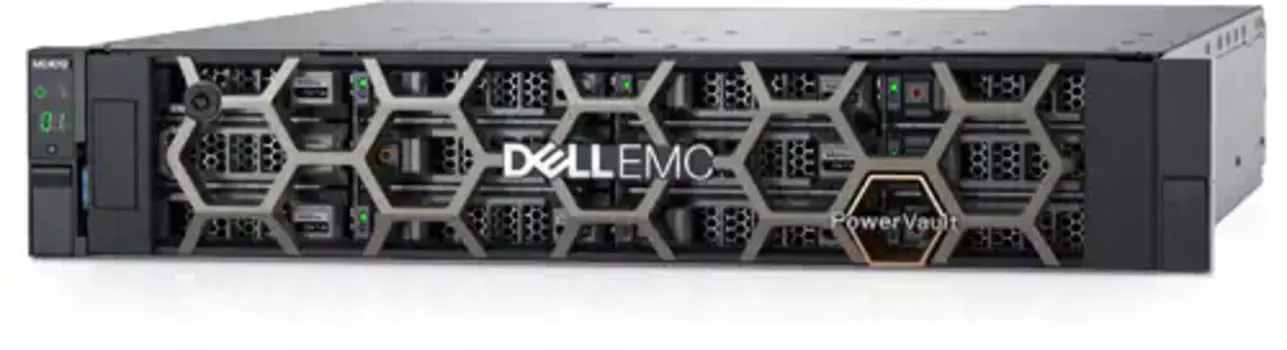 Система хранения данных Dell PowerVault ME4012 12LFF(3,5") 2U/8xSFP+ Converged FC16 or 10GbE iSCSI/Dual Controller/4xSFP+ FC16/6x2,4TB SAS/ Bezel/2x58