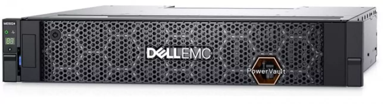 Система хранения данных Dell PowerVault ME5024 M24-4 24SFF(2,5") 2U/25GbE 8 port iSCSI Dual Controller/4xSFP+ 10GbE/4xSFP28 25GbE/12x2,4Tb SAS 10k/1xL