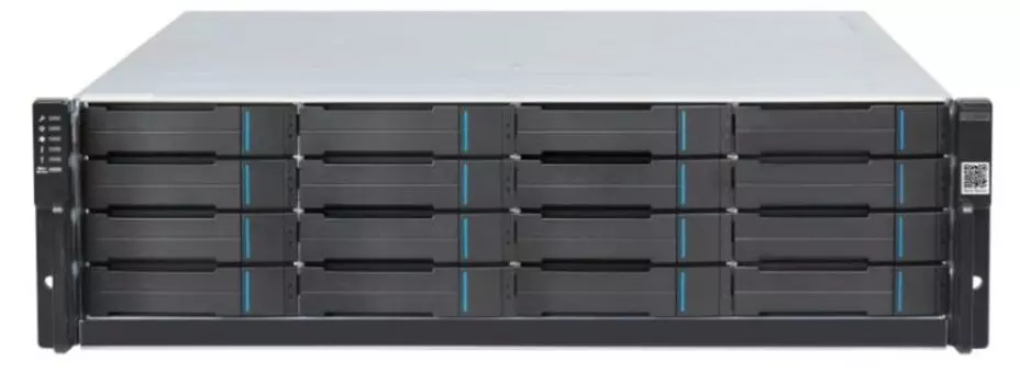 Система хранения данных Infortrend EonStor GS 3000 Gen3 GS3016R03C0FD-8U32 3U/16bay Dual controller, 4x12Gb/s SAS, 4x25GbE(SFP28)+4xhost board, 4x4GB,