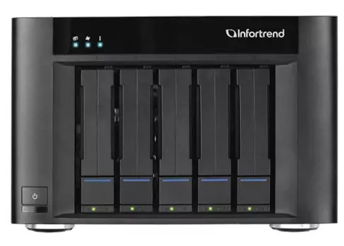 Система хранения данных Infortrend EonStor GSe Pro 200 GSEP205T000D-8U32 5bay, D1517 1.6 GHz 4C CPU, 2x4GB, 2x10GbE SFP+, 2x1GbE, 2xUSB 3.1 Gen2, 2xUS
