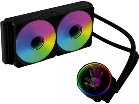 Система охлаждения жидкостная Bloody BD-LC240ARGB1-BK LGA1200/1700/1851/AM4/AM5 (TDP 260W, 2*120mm, 800-1800rpm, 67CFM, 35dBa, 4-pin PWM) Ret