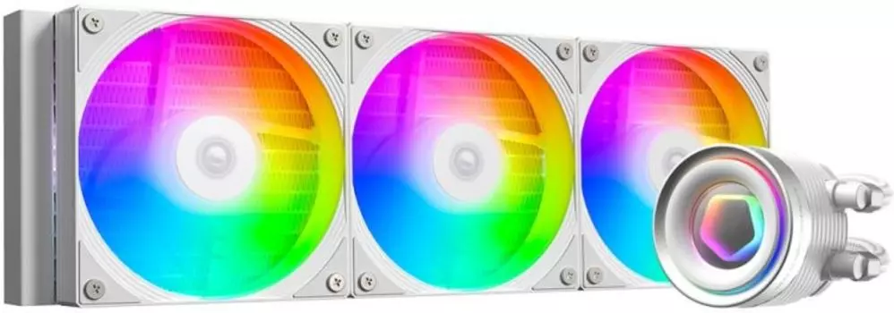 Система охлаждения жидкостная ID-Cooling FX360 INF WHITE LGA1700/1200/115X/AM4/AM5 (TDP 350W, 3*120mm, белый, 300-2000rpm, 58CFM, 27.2dBa, ARGB, 4-pin