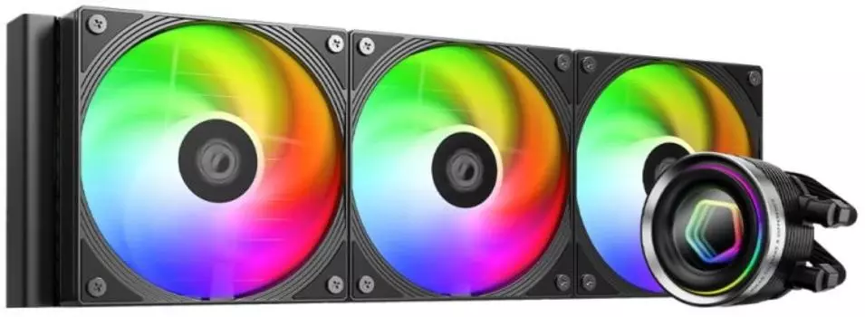 Система охлаждения жидкостная ID-Cooling FX360 INF LGA1700/1151/1200/2066/AM5/AM4 (TDP 350W, ARGB, 4-pin PWM, 58CFM, 27.2dB, 2900RPM 3x120mm, black) R