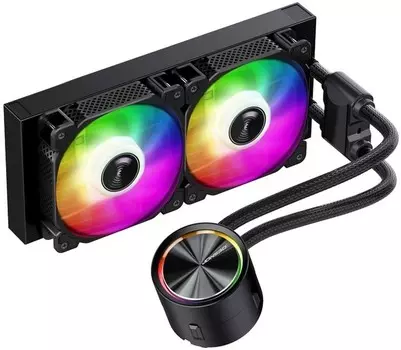 Система охлаждения жидкостная JONSBO TF 240 ARGB LGA2011/1700/1200/115X/AM4 (2*120mm, 700-1800rpm, 32.47-83.04CFM, 35.7dBA, 4-pin PWM) RET