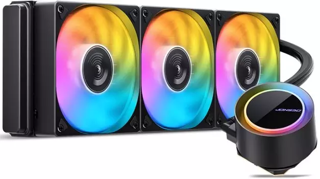 Система охлаждения жидкостная JONSBO TG-360 ARGB LGA1700/1200/115X/2011/AM4/AM5 (3*120mm fan, 900-1800rpm, 29.22-66.19CFM, 22.9-35.4dBA, 4-pin PWM) RE