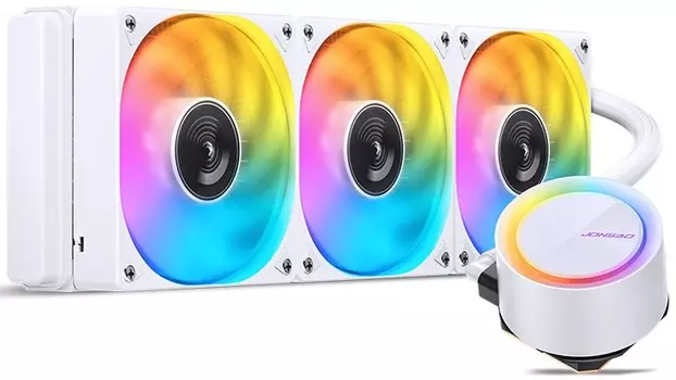 Система охлаждения жидкостная JONSBO TG-360 ARGB LGA1700/1200/115X/2011/AM4/AM5 (3*120mm fan, 900-1800rpm, 29.22-66.19CFM, 22.9-35.4dBA, 4-pin PWM) RE