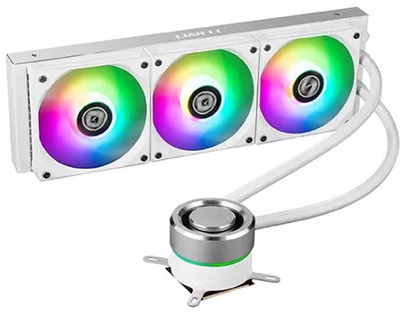 Система охлаждения жидкостная Lian Li Galahad 360 white LGA115X/1366/775/1200/1700/2011/2066/AM4/AM5 (3*120mm, 800-1900rpm, 69.17CFM, 32dBA, 4-pin)