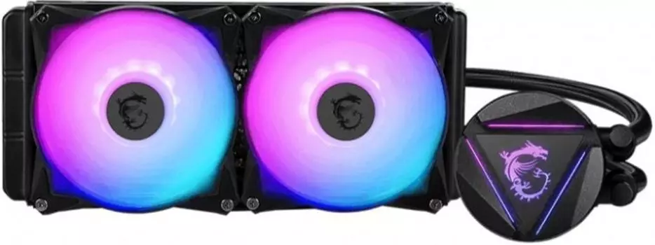 Система охлаждения жидкостная MSI MAG CORELIQUID 240R V2 LGA115x/1200/1700/1366/20xx/AM4/FM2+/FM2/FM1/AM3+/AM3/AM2+/AM2 (aluminum,2*120mm fan,500-2000