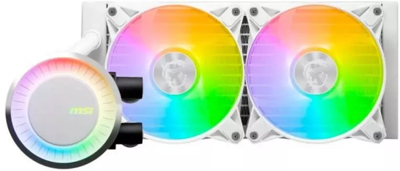 Система охлаждения жидкостная MSI MAG CORELIQUID E240 WHITE 306-7ZW5E27-C24 LGA1700/1200/115x/AM4/AM5 (2*120mm, 600-1800rpm, 25.5CFM, 32dBa, 4-pin)