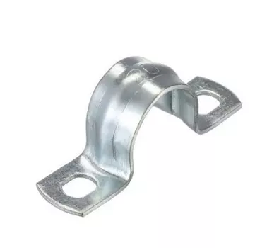 Скоба Ecoplast 43625-5 оцинкованная с двумя отверстиями, для трубы D25мм (5шт)