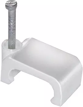 Скоба IEK USK21-04-100 4мм плоская пластиковая (100шт)