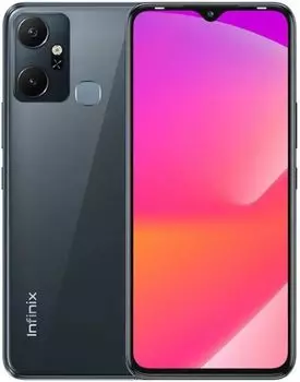 Смартфон Infinix SMART 6 PLUS 2/64GB miracle black, 6.82" IPS(720*1640), 8Mpix+5Mpix, dual nano Sim+micro SD, 3G, 4G, GPRS, BT, Wi-Fi, micro USB, 500