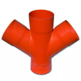 Соединитель DKC 021063 для четырех двустенных труб, 45град., полипропилен, д.63