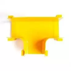 Соединитель Lanmaster LAN-OT240-ET/NC Т-образный, оптического лотка 240мм, монтаж без соединителей, желтый