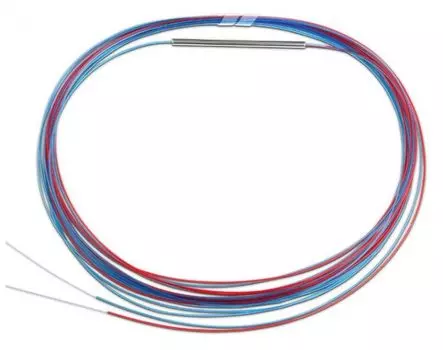 Сплиттер Hyperline FO-SPL-1x2-E11-0.9-0.3M оптический 1х2, одномод., равномерный, 1310/1550(±40nm), 0.3 m, 0.9 mm, неоконцованный