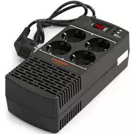 Стабилизатор напряжения Exegate Power AD5000-1200 1200ВА, диапазон от 150В до 280В, 4 евророзетки