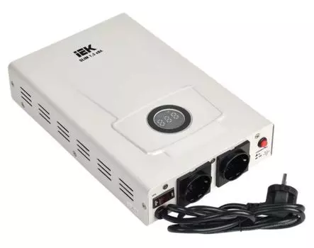 Стабилизатор напряжения IEK IVS22-1-D15-09 однофазный настенный 1,5кВА SLIM