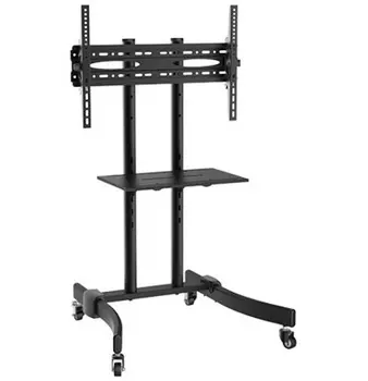 Стойка Cactus CS-ST1030BK для телевизора черная 37"-70" макс.50кг напольная мобильная
