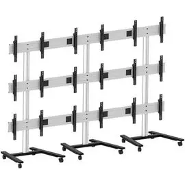 Стойка мобильная 2MVESA Panorama 900 PNM-0900-B для видеостены 3x3, 9xдисплеев 30-55", 9x40кг, VESA 800x400 макс, 3190x2060мм, черная