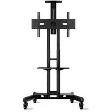 Стойка мобильная ONKRON TS1551 на 1 ТВ, 32-65" от 200х200 до 400х600, наклон 0, поворот 0, макс. нагр 45.5кг, высота 1200-1500мм, кабель-канал, черн