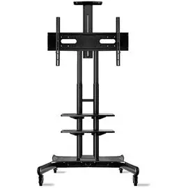 Стойка мобильная ONKRON TS1881 на 1 ТВ, 50-86" от 200х200 до 800х500, портретная/альбомная ориентация, макс. нагр 90.9кг, высота 1050-1650мм, черный