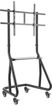 Стойка напольная Ultramounts UM298 для телевизора, мобильная, черная, 60"-105", макс.100кг