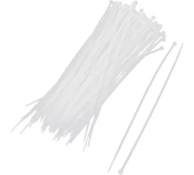 Стяжка нейлоновая не открывающаяся WRLine WR-SHN-36-300W пластиковая 300x3.6мм (упак:100шт) нейлон 6.6 белый