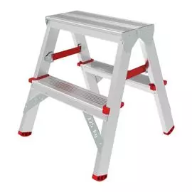 Стремянка алюминиевая НОВАЯ ВЫСОТА NV3120 3120202 двусторонняя, проф., 2ступ.
