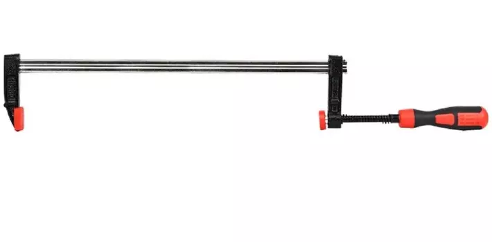 Струбцина Deli DL111280Z F-образная усиленная 800x120 мм, макс. усилие зажима 3500N, резьба 16мм