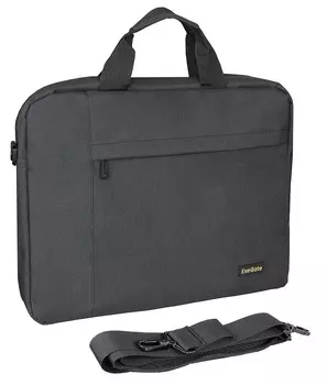 Сумка для ноутбука Exegate Business ECC-215 EX283436RUS до 15.6", черная, полиэстер повышенной плотности 600D