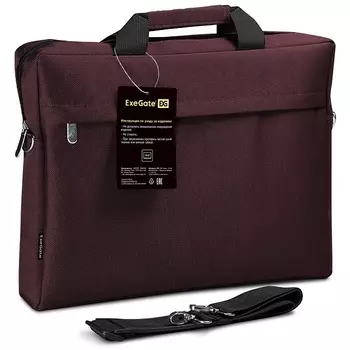 Сумка для ноутбука Exegate Start S15 EX212308RUS до 15.6", темно-коричневая, полиэстер