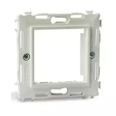 Суппорт DKC 75020W на 2 модуля (одноместный), белый, RAL 9010, "Brava"