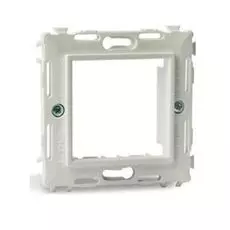 Суппорт DKC 75023W на 2 модуля (одноместный) без лапок, белый, RAL9010, "Brava"