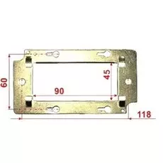 Суппорт Lanmaster LAN-MF45x90 металлический для установки 45х90