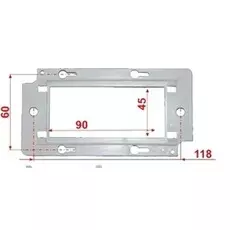 Суппорт Lanmaster LAN-PF45x90 пластиковый для установки 45х90