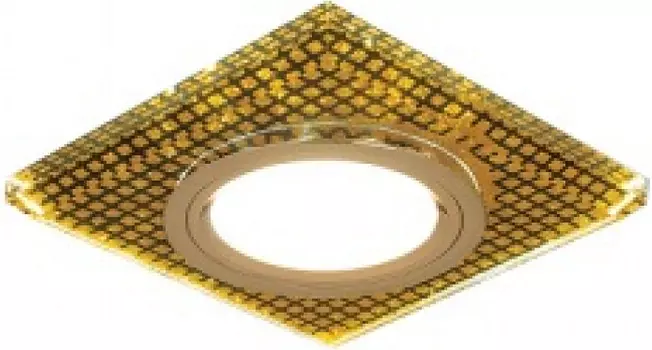 Светильник Gauss BL075 Backlight Квадрат. Кристалл/Черный/Золото, Gu5.3, LED 2700K