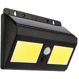 Светильник Lamper 602-234 прожектор на солнечной батарее, датчик движения плюс датчик освещенности, кнопка вкл/выкл герметичная фасадная, LED COB монт