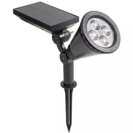 Светильник Lamper 602-237 прожектор переливающийся RGB на солнечной батарее, кнопка вкл/выкл герметичная, LED монтаж на стену + на колышек