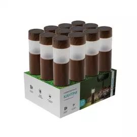 Светильник Lamper 602-275 садовый Кантри LED с текстурой дуба, с солнечной панелью и аккумулятором