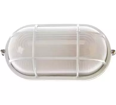 Светильник Navigator NBL-O2-60-E27/WH IP54, с решеткой, 60Вт, 230В, Е27, 105х195х85мм, белый (94801)