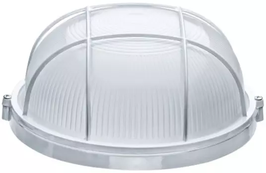 Светильник Navigator NBL-R2-100-E27/WH IP54, с решеткой, 100Вт, 230В, Е27, 235х110мм, белый (94807)